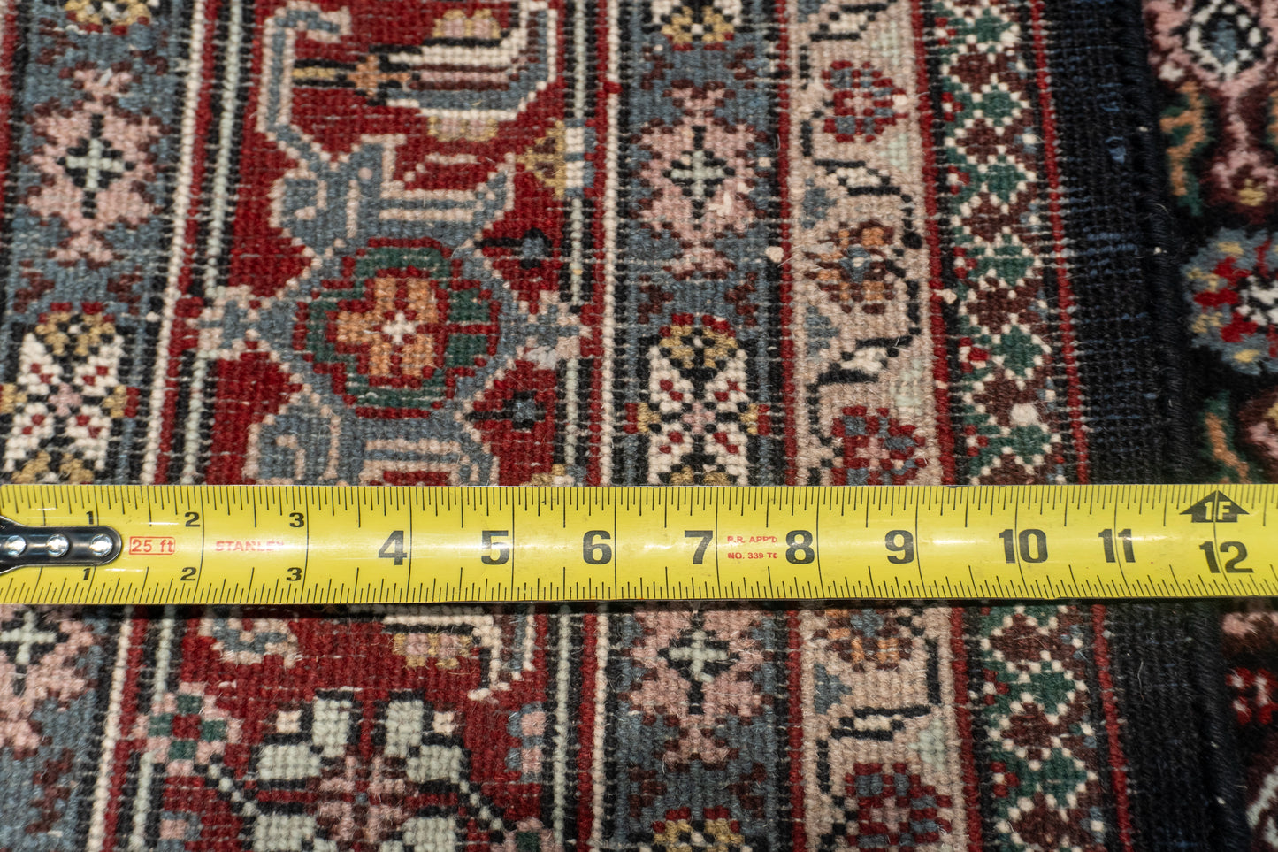 W 8 L 10 Bijar 100% Wool Hand-Woven Geometric Design - 17609