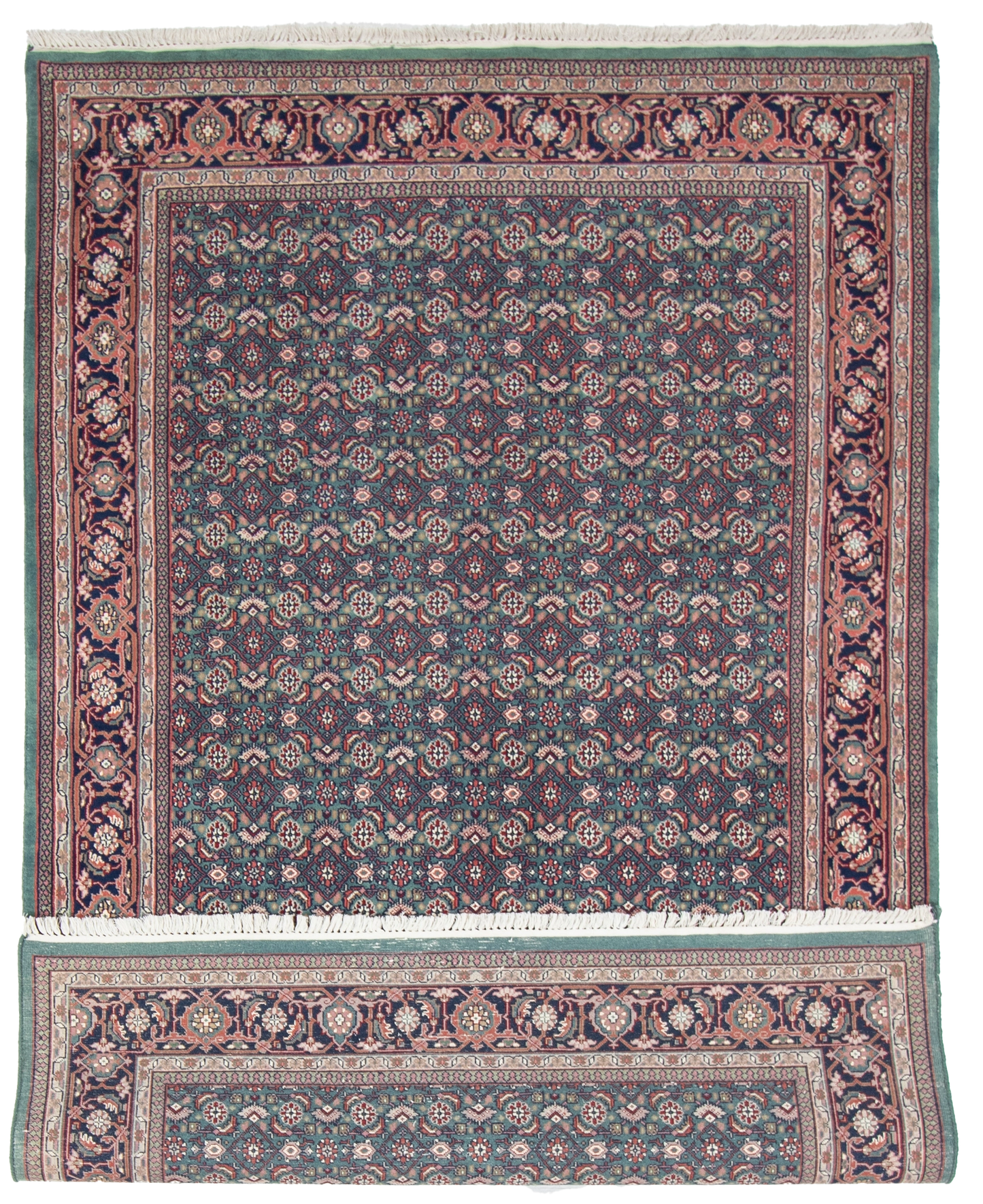 W 6 L 9.3 Bijar 100% Wool Hand-Woven All-Over Design - 17617