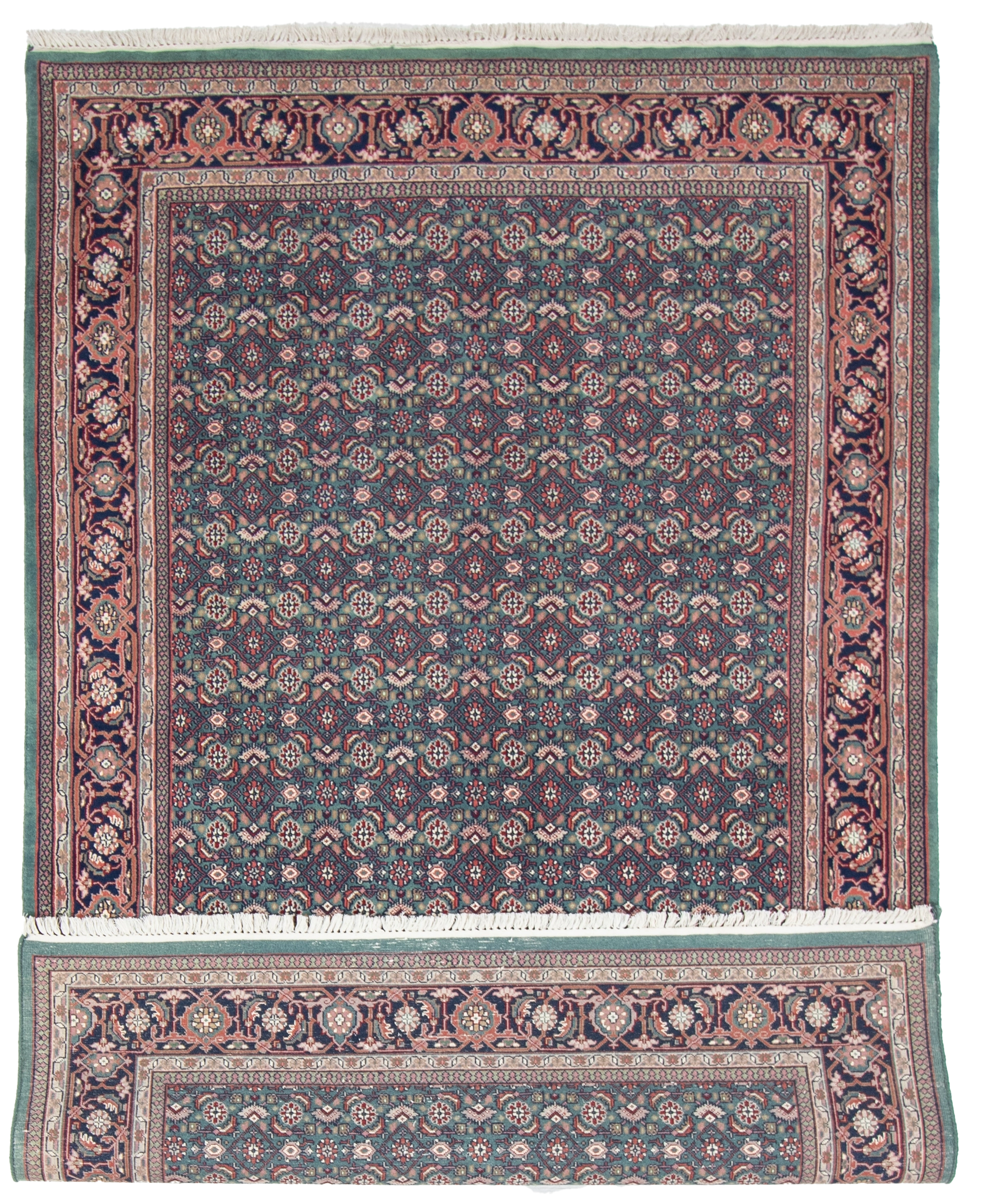 W 6 L 9.3 Bijar 100% Wool Hand-Woven All-Over Design - 17617