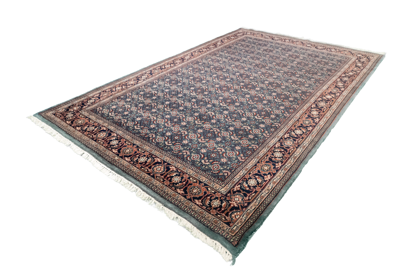 W 6 L 9.3 Bijar 100% Wool Hand-Woven All-Over Design - 17617