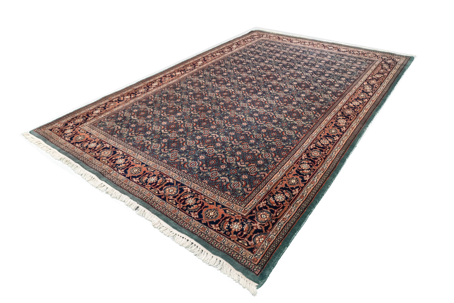 W 6 L 9.3 Bijar 100% Wool Hand-Woven All-Over Design - 17617