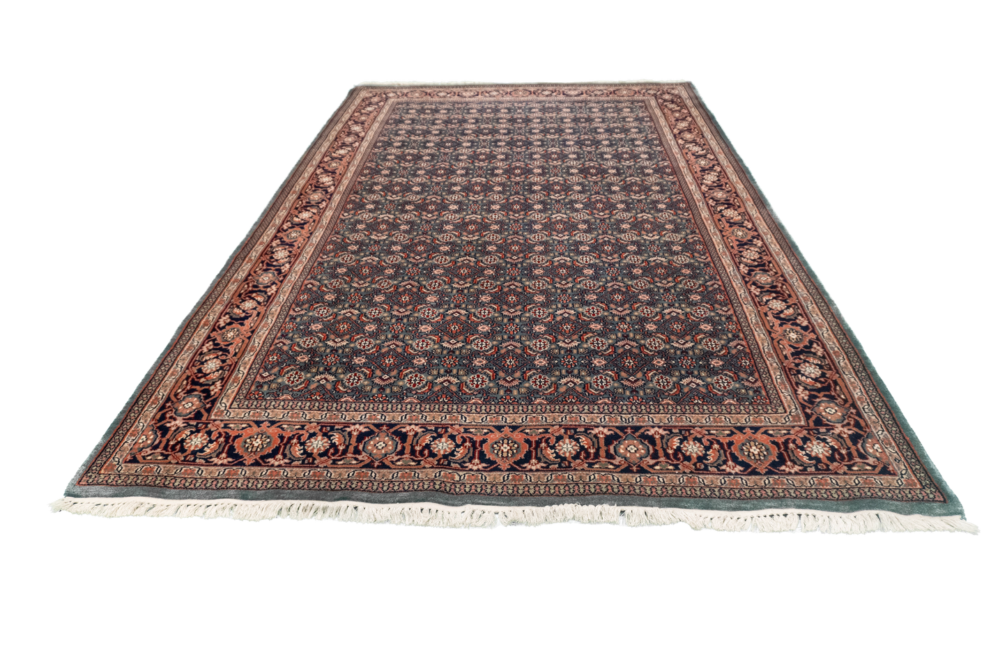 W 6 L 9.3 Bijar 100% Wool Hand-Woven All-Over Design - 17617