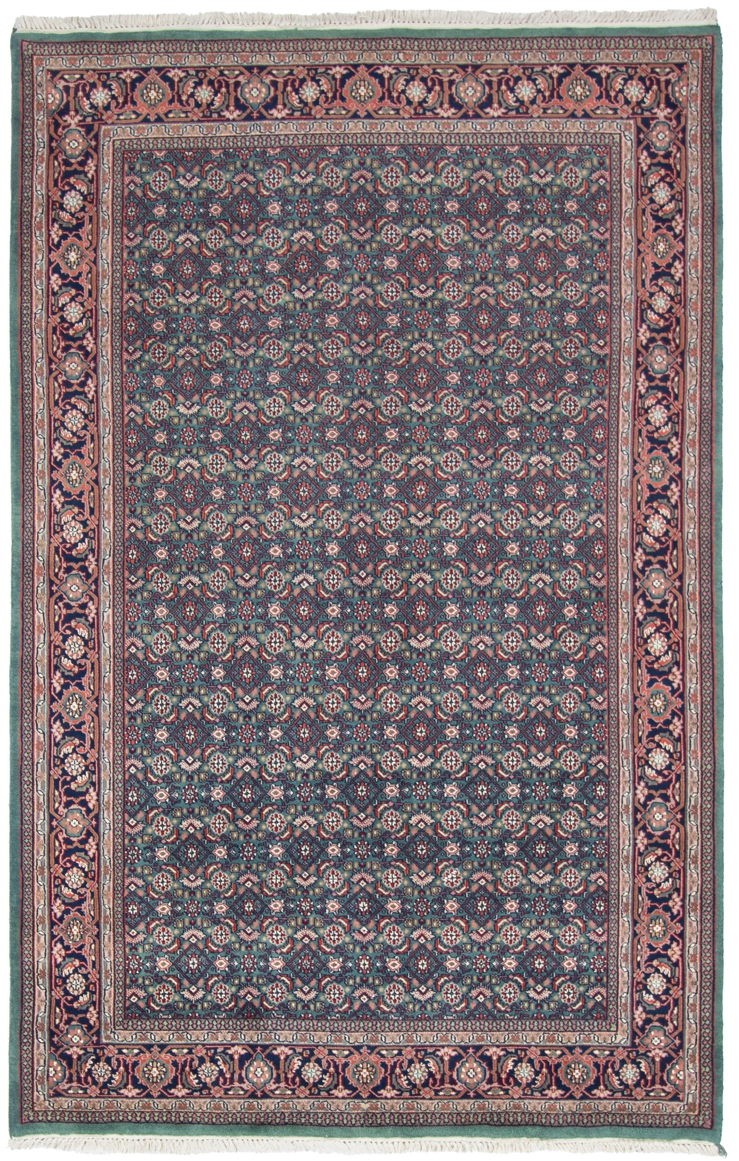 W 6 L 9.3 Bijar 100% Wool Hand-Woven All-Over Design - 17617