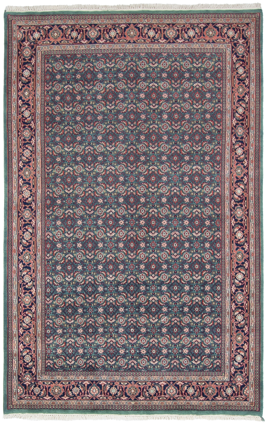 W 6 L 9.3 Bijar 100% Wool Hand-Woven All-Over Design - 17617