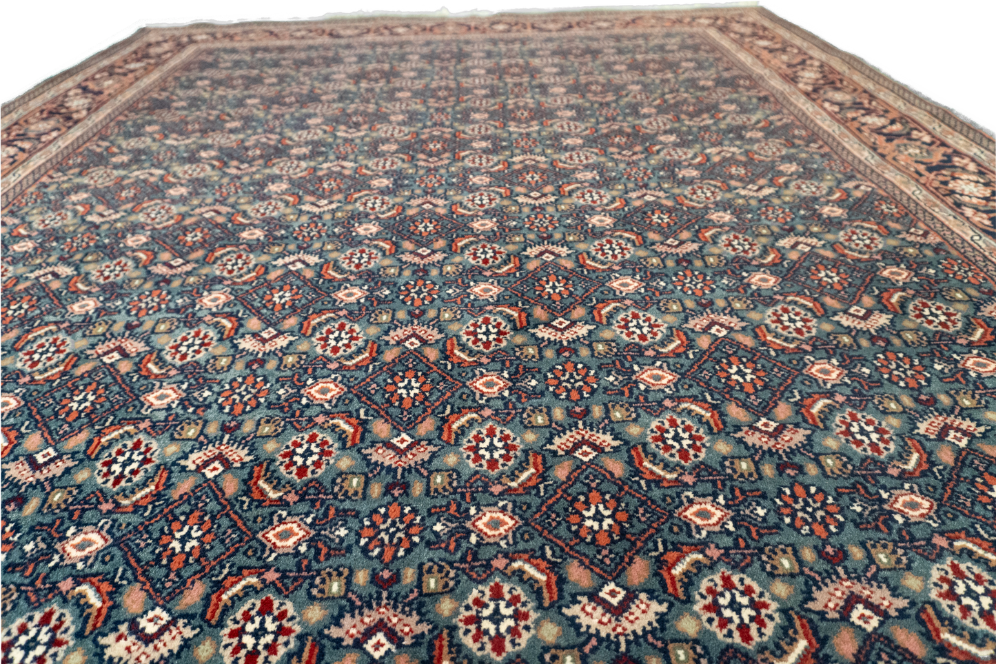 W 6 L 9.3 Bijar 100% Wool Hand-Woven All-Over Design - 17617