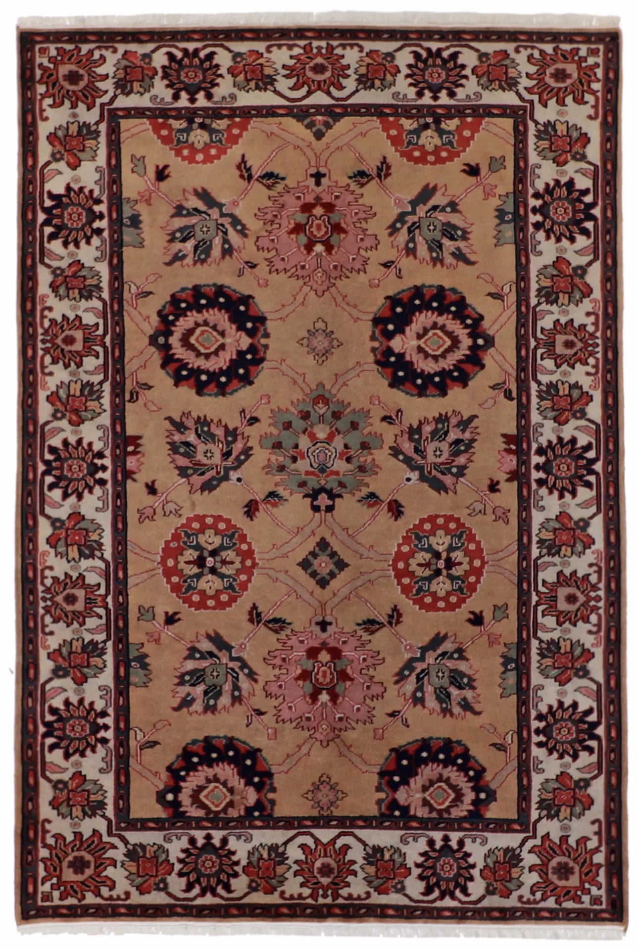 5.11 x 8.9 - Mashad Wool Traditional Rectangle - Finest Hand-Knotted Quality Wool — 17632