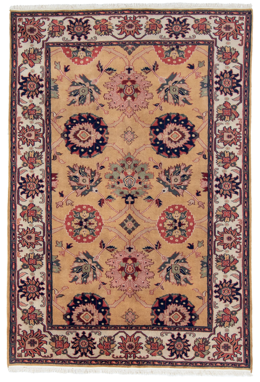 W 5.11 L 8.9 Mashad 100% Wool Hand-Woven Geometric Design - 17632