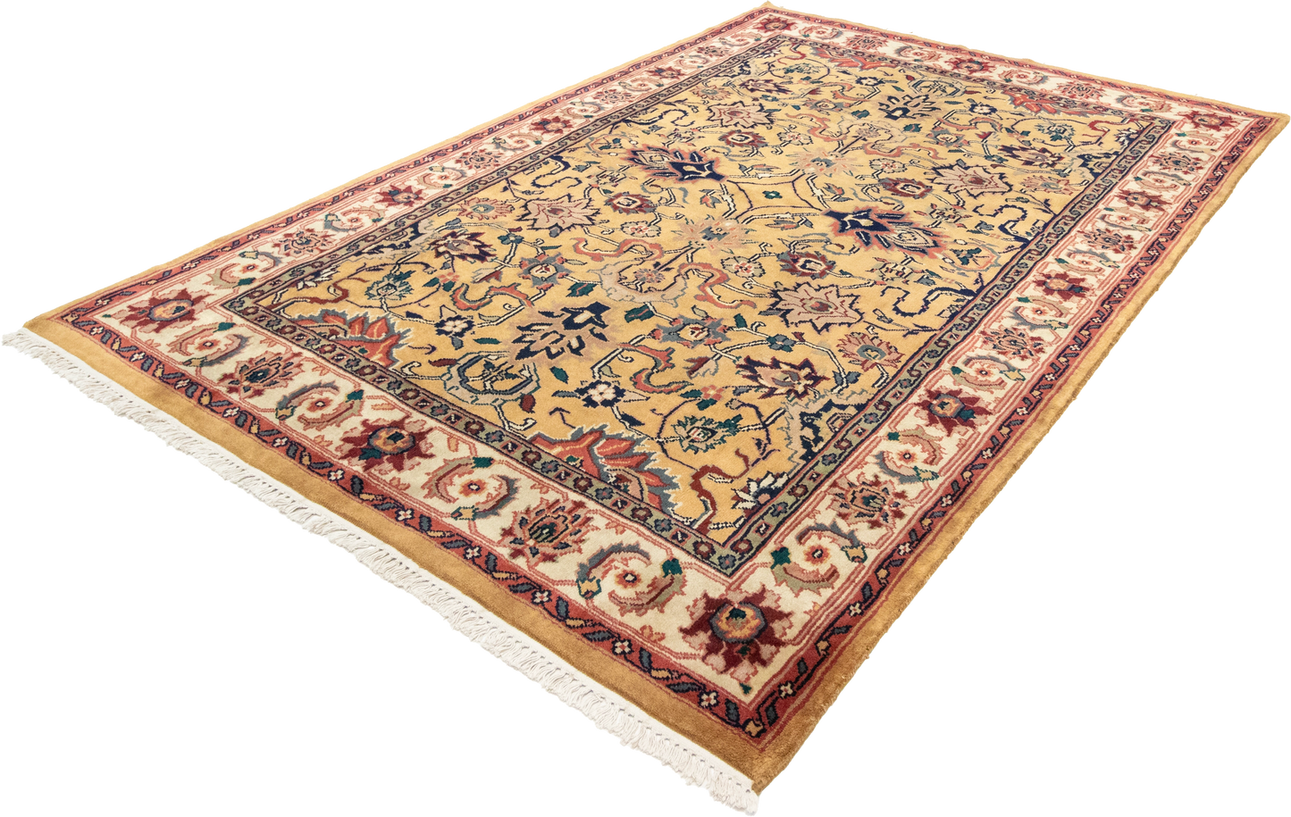 W 6 L 8.10 Mashad 100% Wool Hand-Woven All-Over Design - 17633