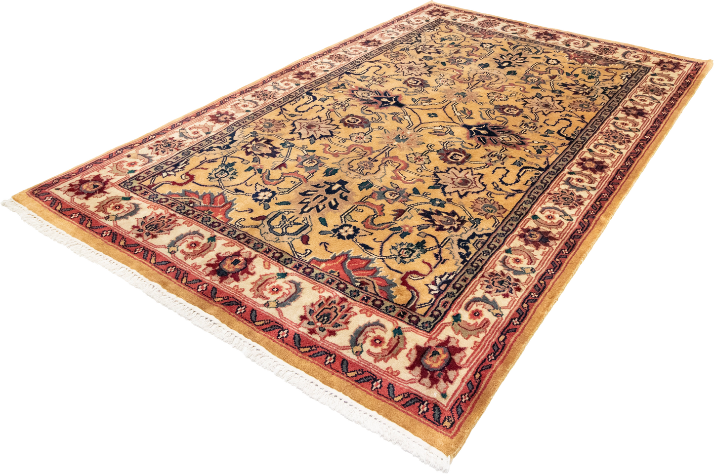 W 6 L 8.10 Mashad 100% Wool Hand-Woven All-Over Design - 17633