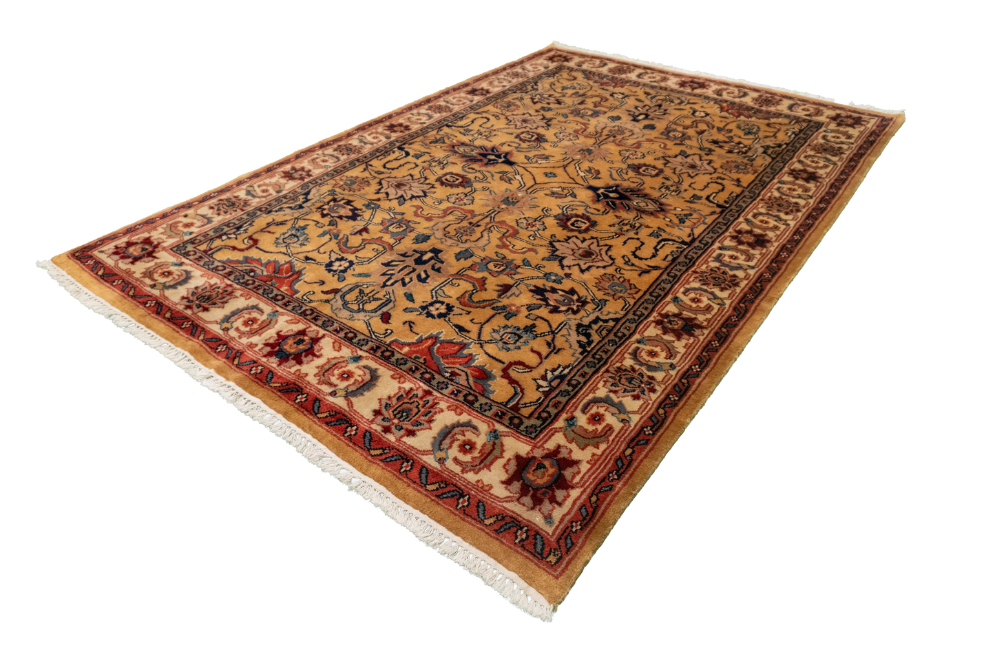 W 6 L 8.10 Mashad 100% Wool Hand-Woven All-Over Design - 17633