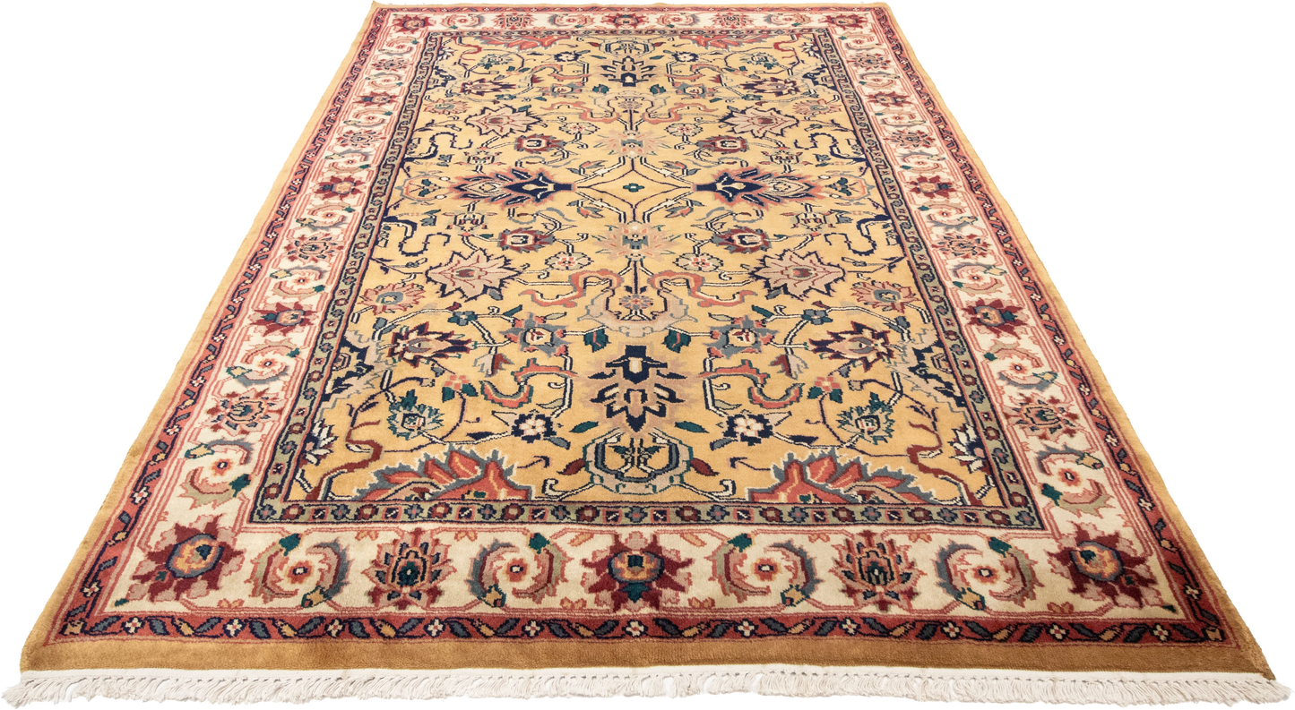 W 6 L 8.10 Mashad 100% Wool Hand-Woven All-Over Design - 17633