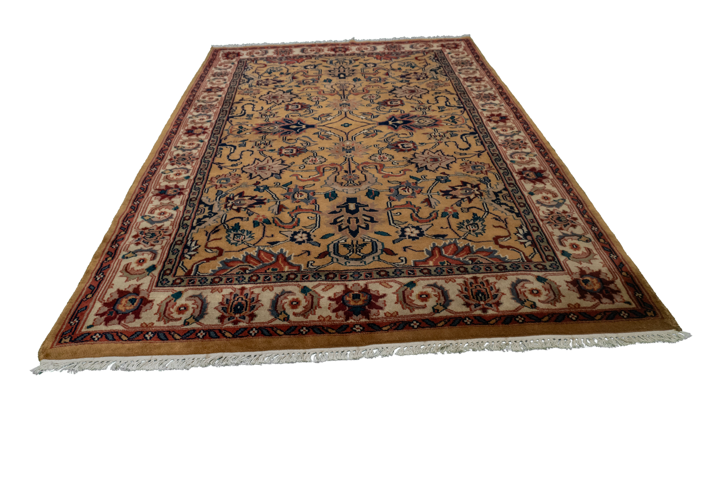 W 6 L 8.10 Mashad 100% Wool Hand-Woven All-Over Design - 17633