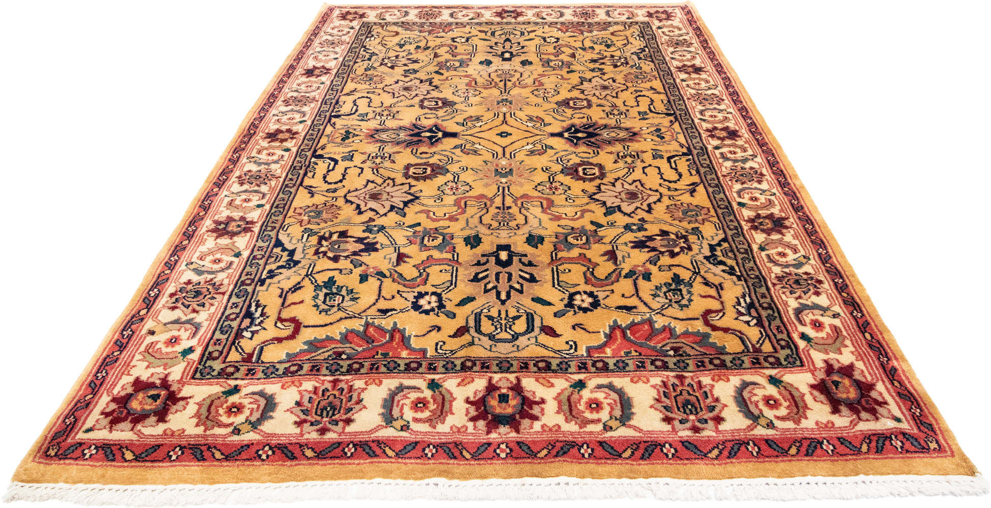 W 6 L 8.10 Mashad 100% Wool Hand-Woven All-Over Design - 17633