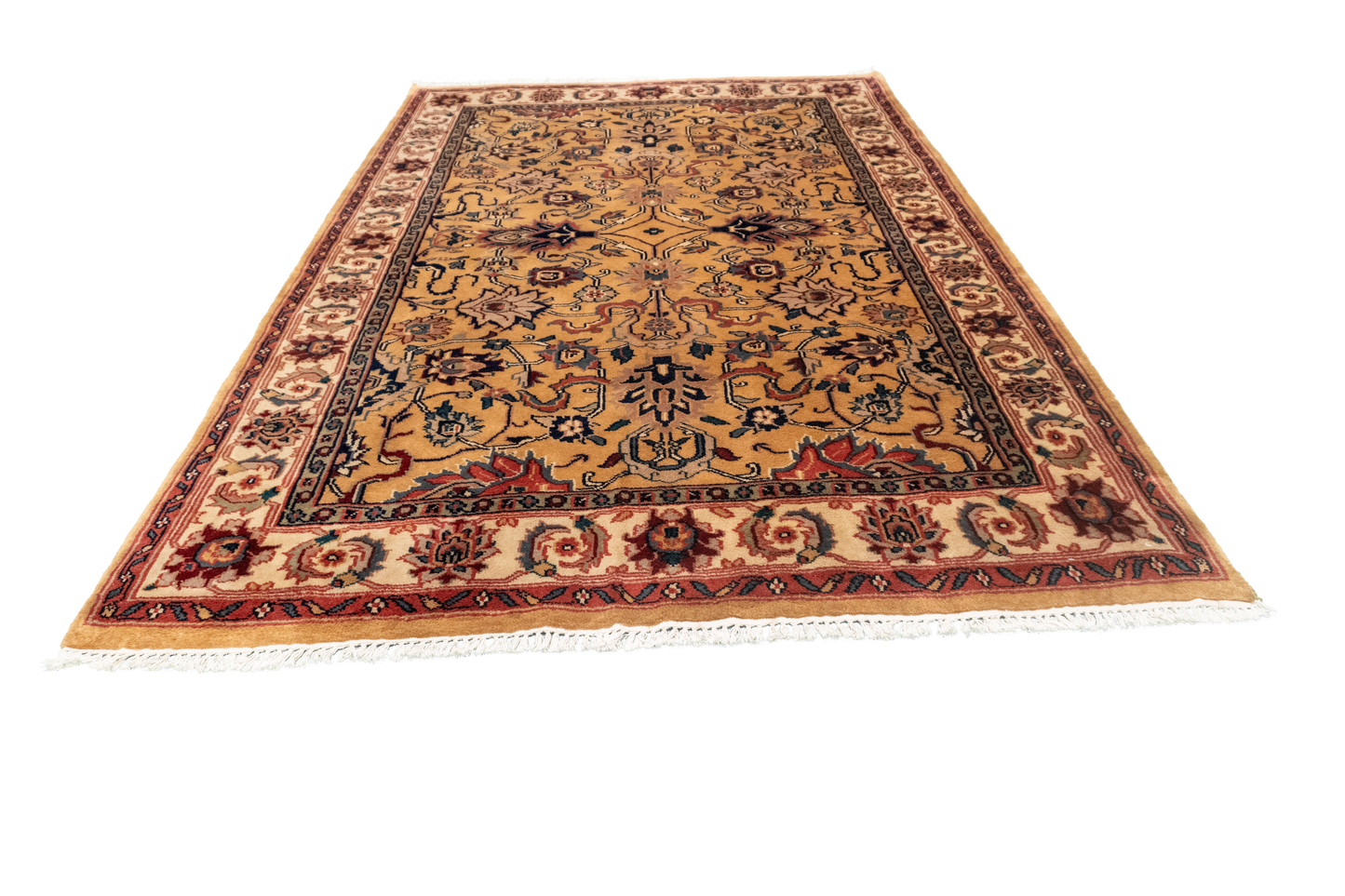 W 6 L 8.10 Mashad 100% Wool Hand-Woven All-Over Design - 17633