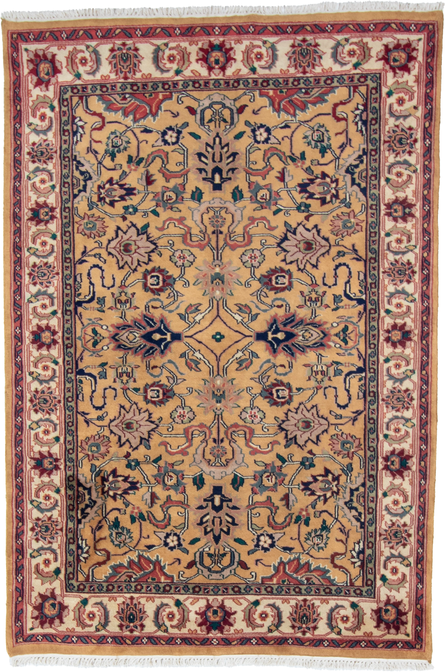 W 6 L 8.10 Mashad 100% Wool Hand-Woven All-Over Design - 17633