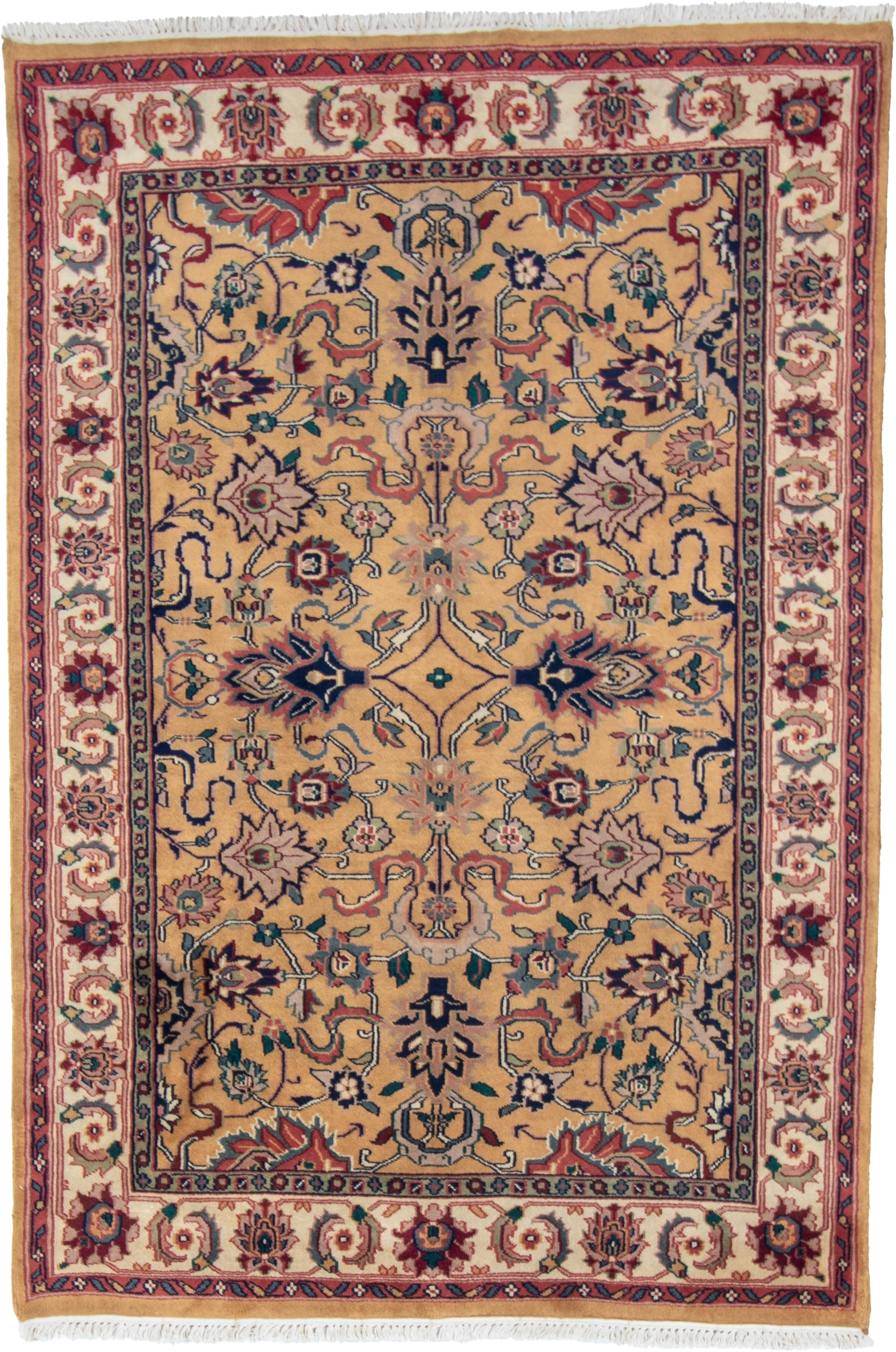 W 6 L 8.10 Mashad 100% Wool Hand-Woven All-Over Design - 17633