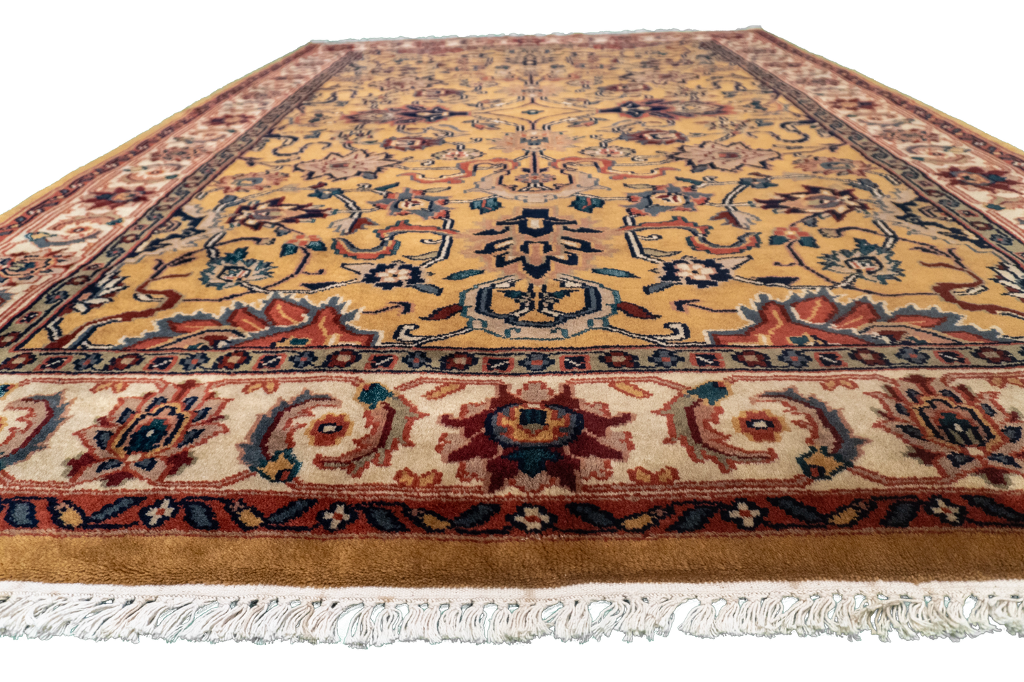 W 6 L 8.10 Mashad 100% Wool Hand-Woven All-Over Design - 17633