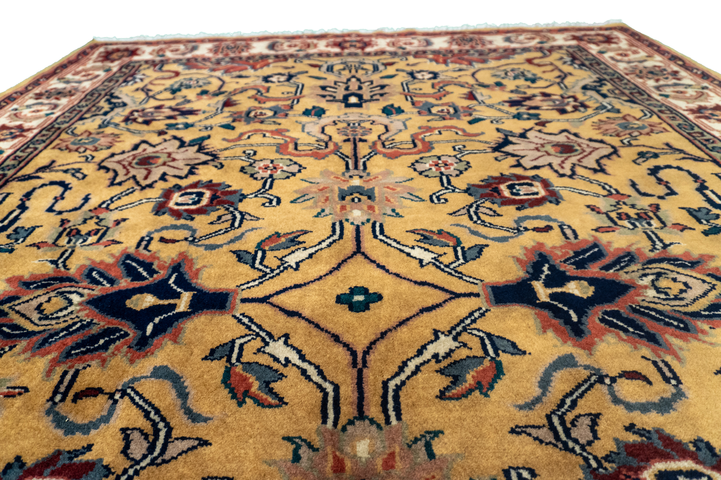 W 6 L 8.10 Mashad 100% Wool Hand-Woven All-Over Design - 17633