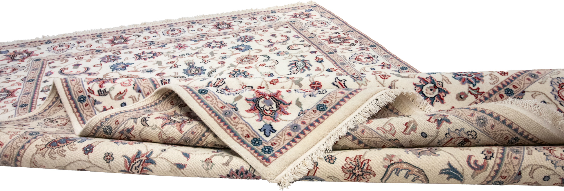 W 5.8 L 9 Kashan 100% Wool Hand-Woven All-Over Design - 17963