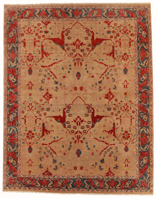W 8.1 L 10.2 Bijar 100% Wool Hand-Woven All-Over Design - 18256