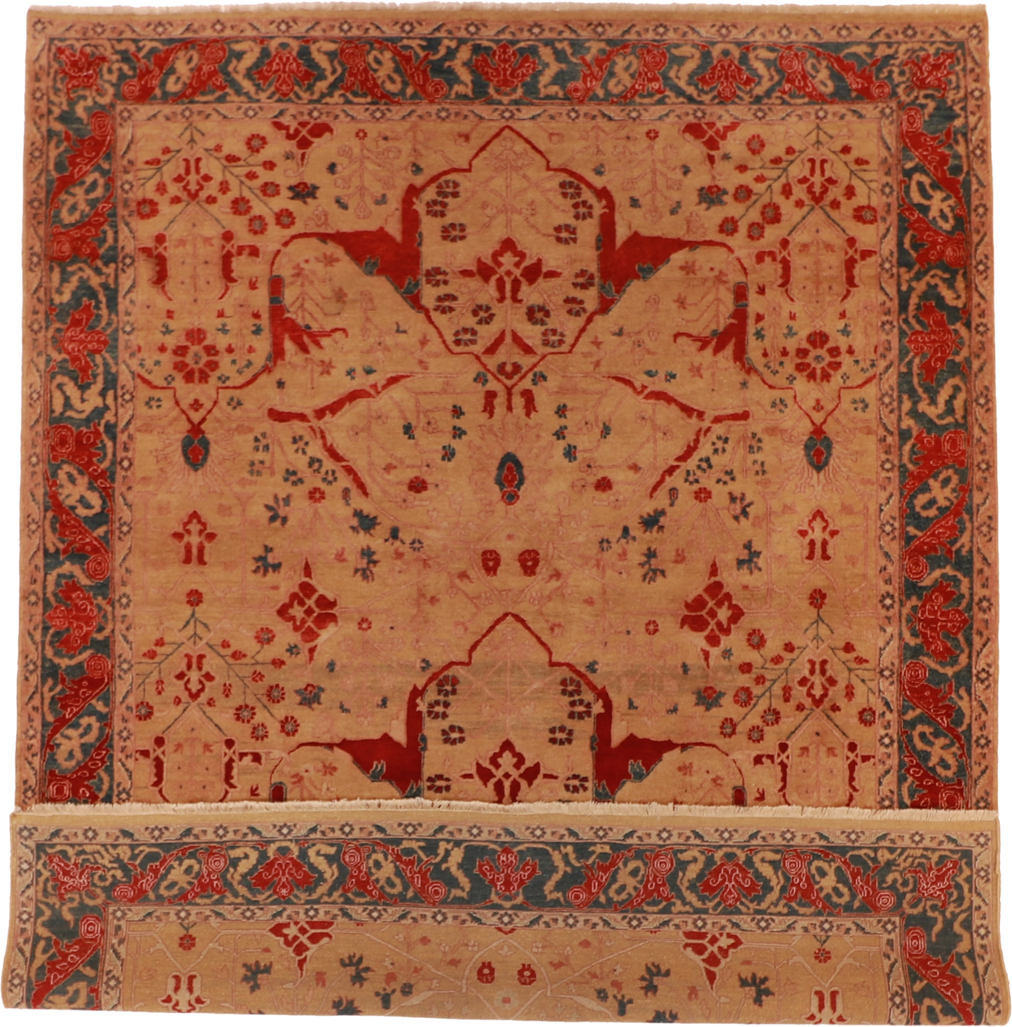 W 8.1 L 10.2 Bijar 100% Wool Hand-Woven All-Over Design - 18256