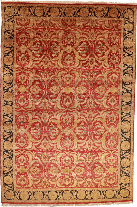 W 12 L 18 Sultan Abad 100% Wool Hand-Woven All-Over Design - 18360