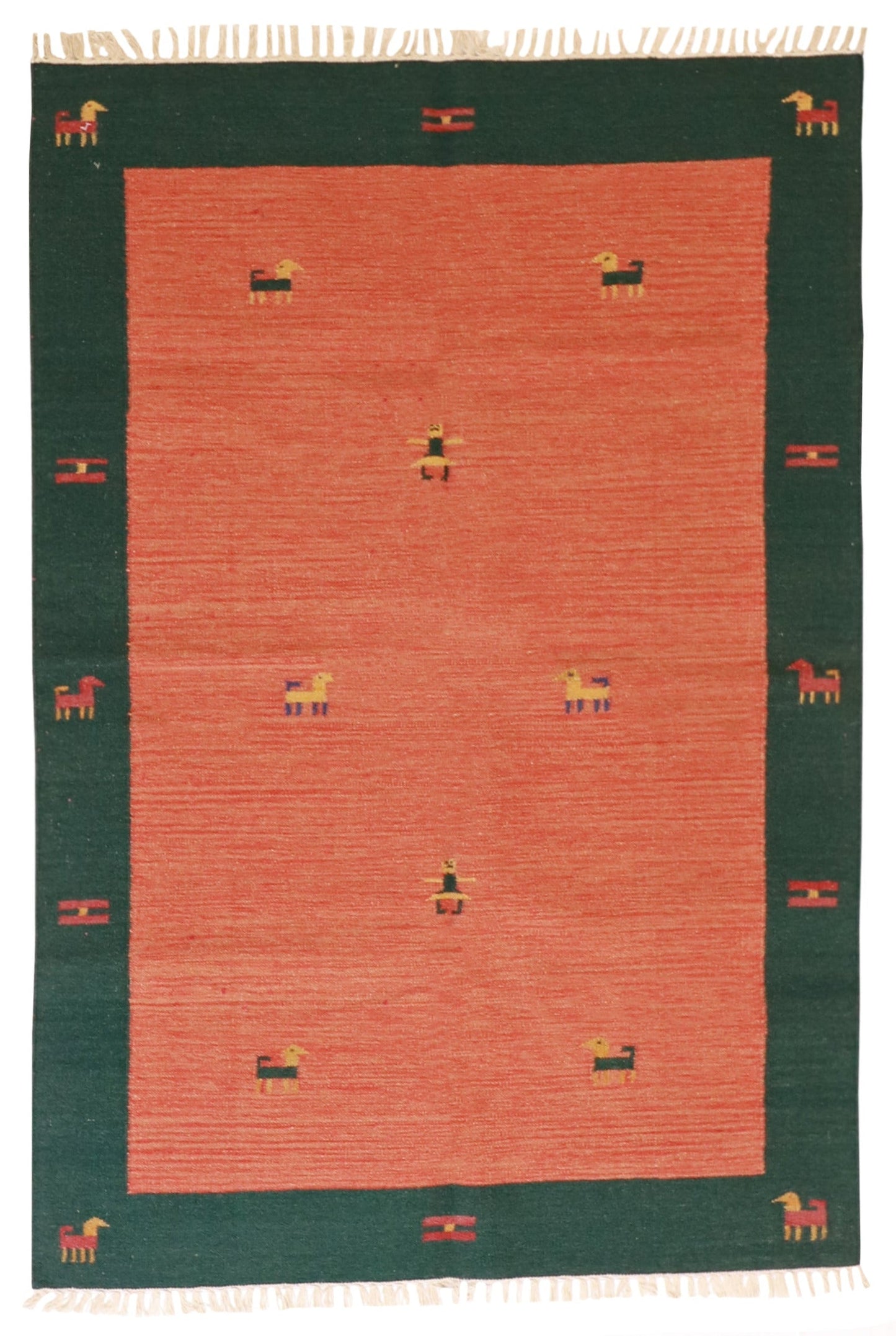W 4.6 L 6 Modern Kilim 100% Wool Hand-Woven All-Over Design - 18613