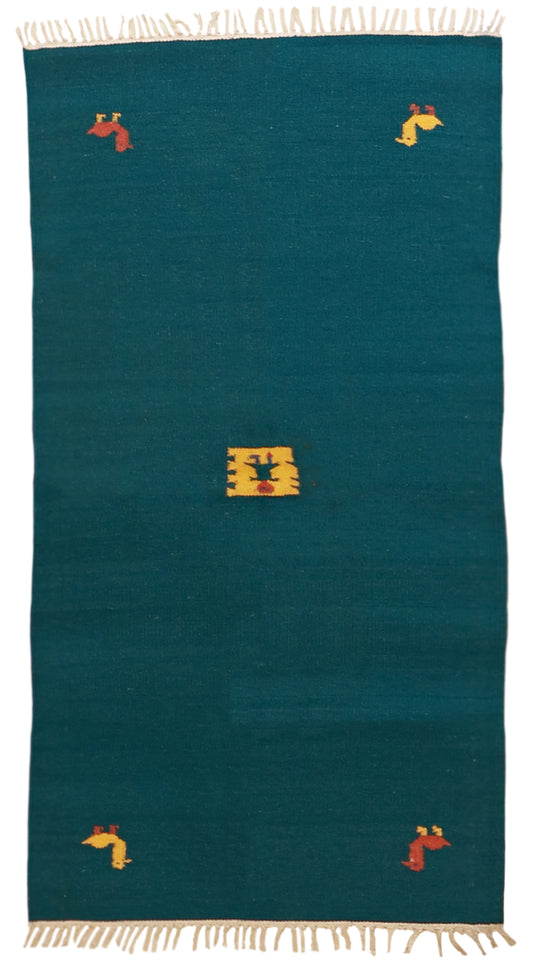 W 3 L 5 Kilim 100% Wool Hand-Woven All-Over Design - 18642