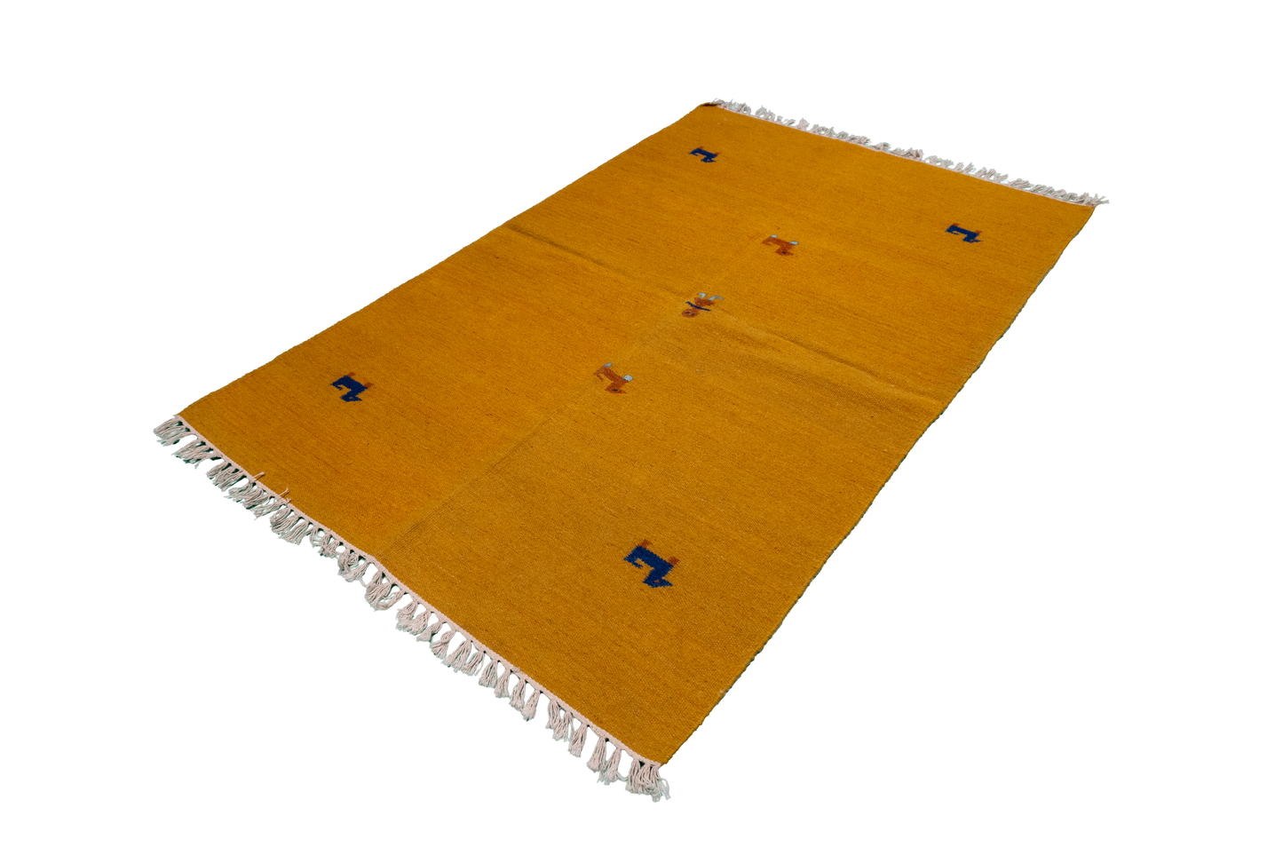 W 4 L 6 Kilim 100% Wool Hand-Woven All-Over Design - 18667