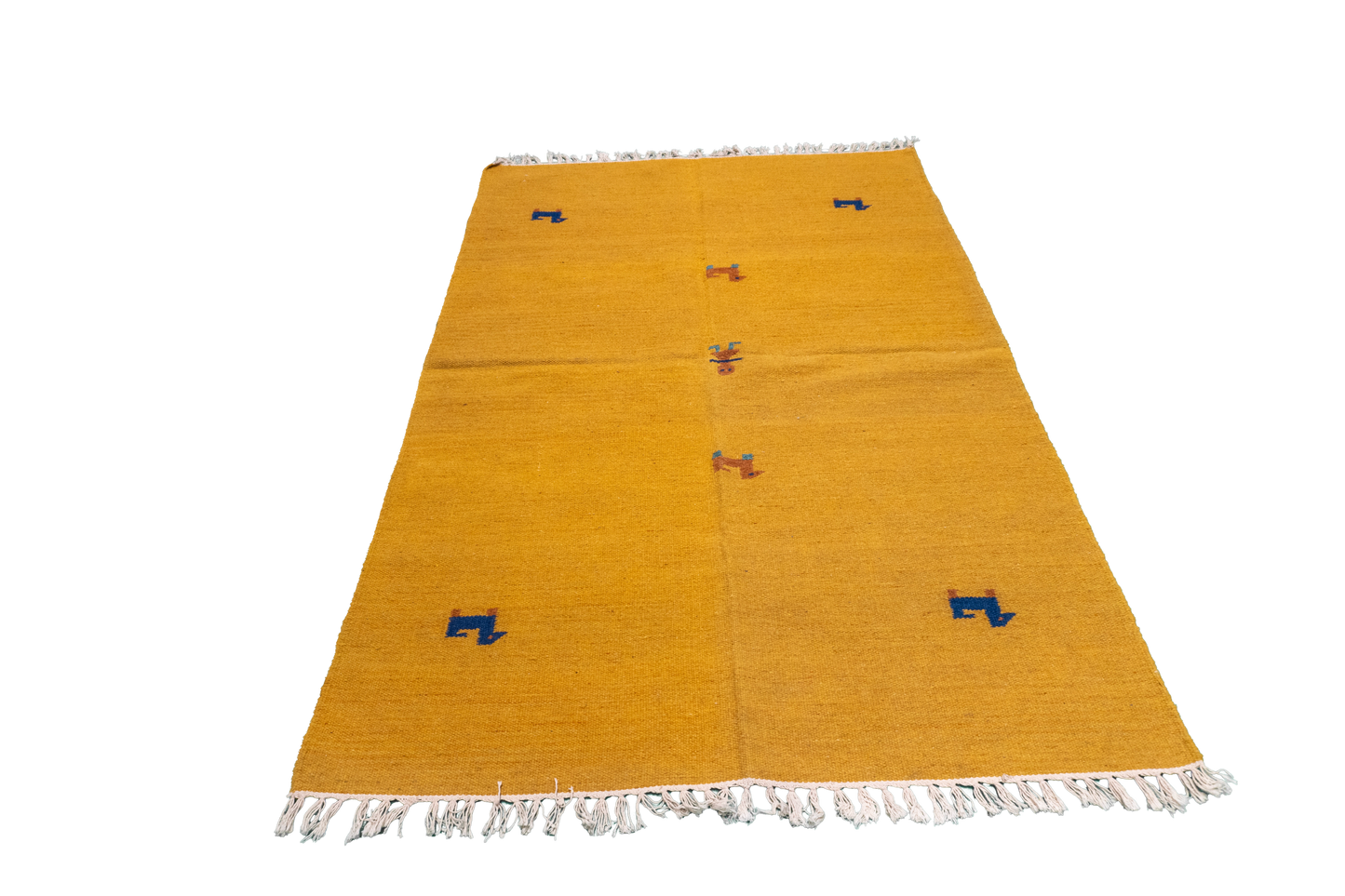 W 4 L 6 Kilim 100% Wool Hand-Woven All-Over Design - 18667