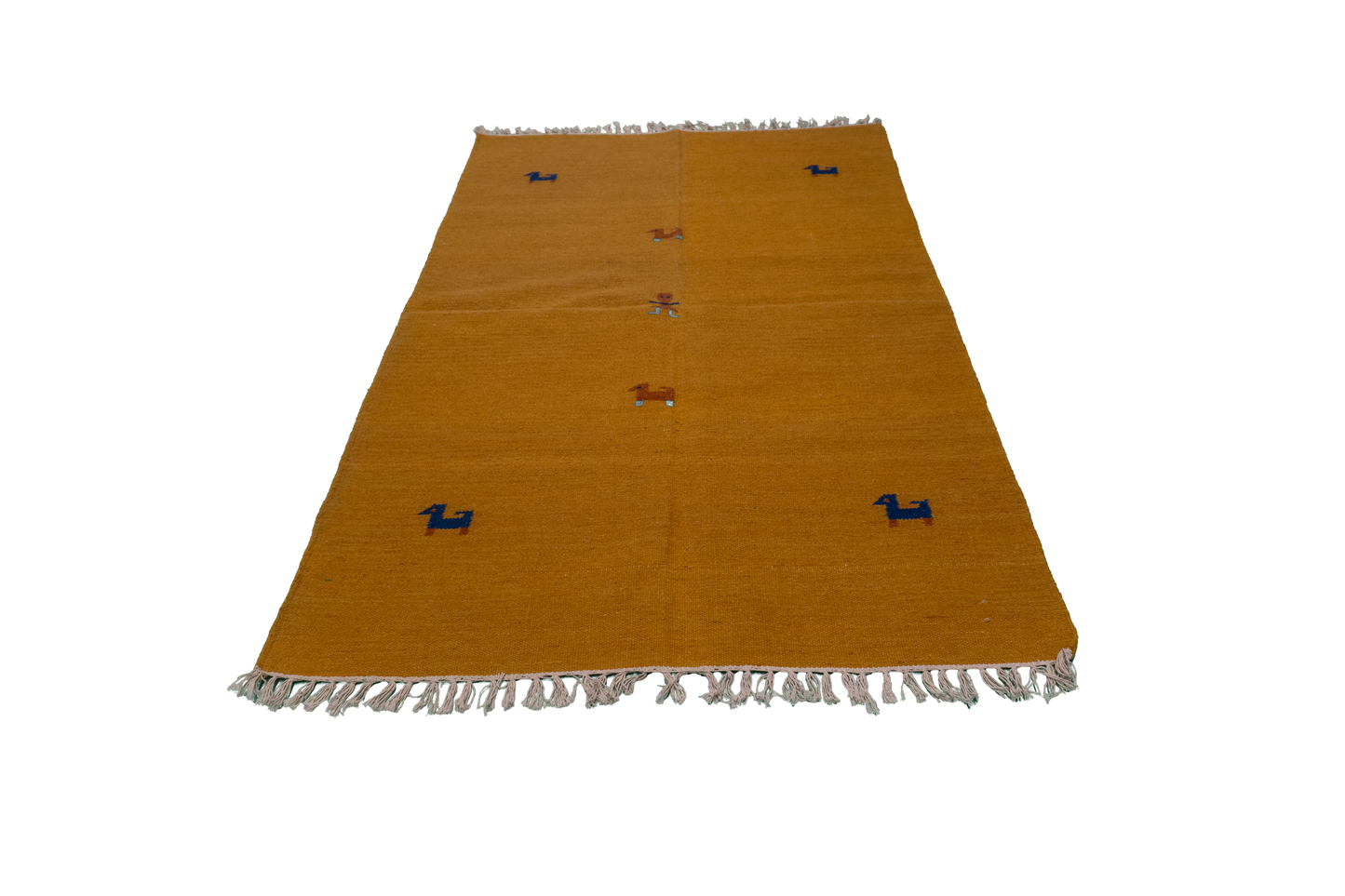 W 4 L 6 Kilim 100% Wool Hand-Woven All-Over Design - 18667