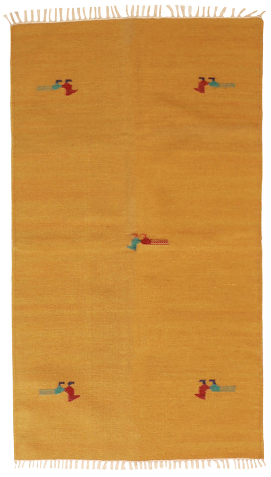 W 3 L 5 Kilim 100% Wool Hand-Woven All-Over Design - 18714