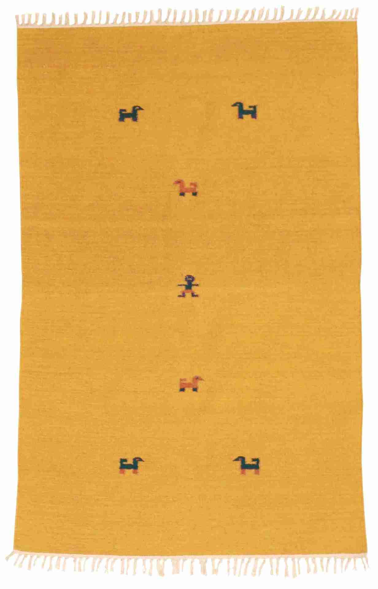 4 x 6 - Kilim Wool All Over Rectangle - Finest Hand-Made Quality Wool — 18752