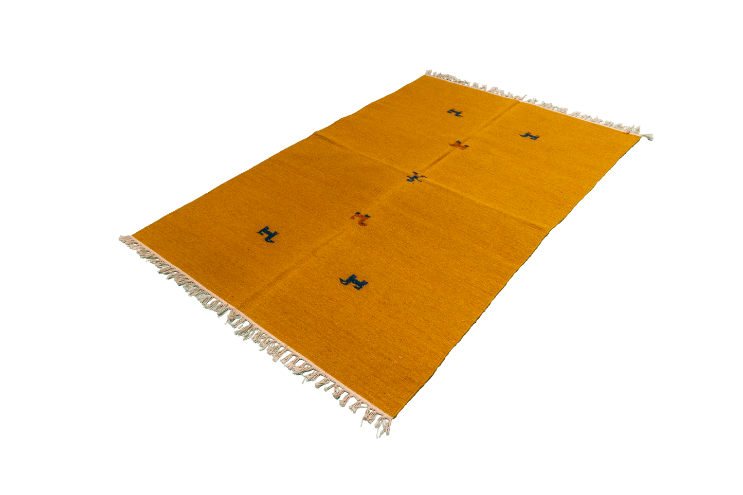 W 4 L 6 Kilim 100% Wool Hand-Woven All-Over Design - 18752