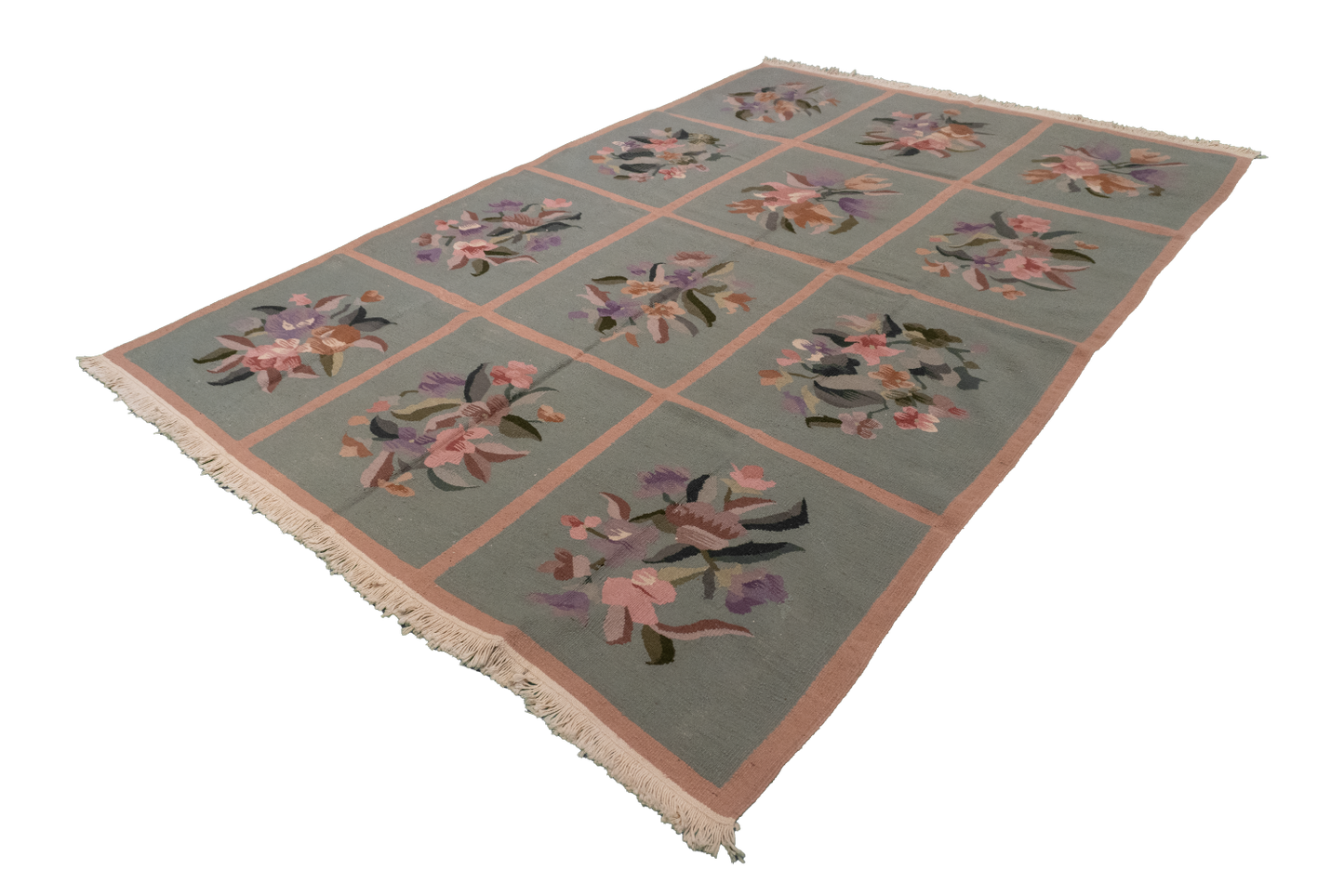 W 6 - L 8.11 - Kilim Wool All Over Rectangle - Finest Hand-Made Quality Wool - 19306