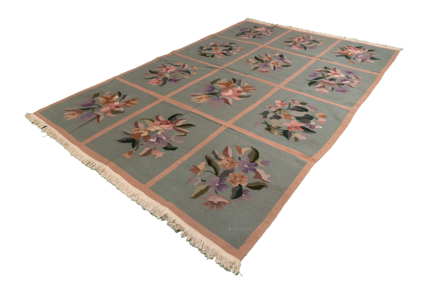 W 6 - L 8.11 - Kilim Wool All Over Rectangle - Finest Hand-Made Quality Wool - 19306