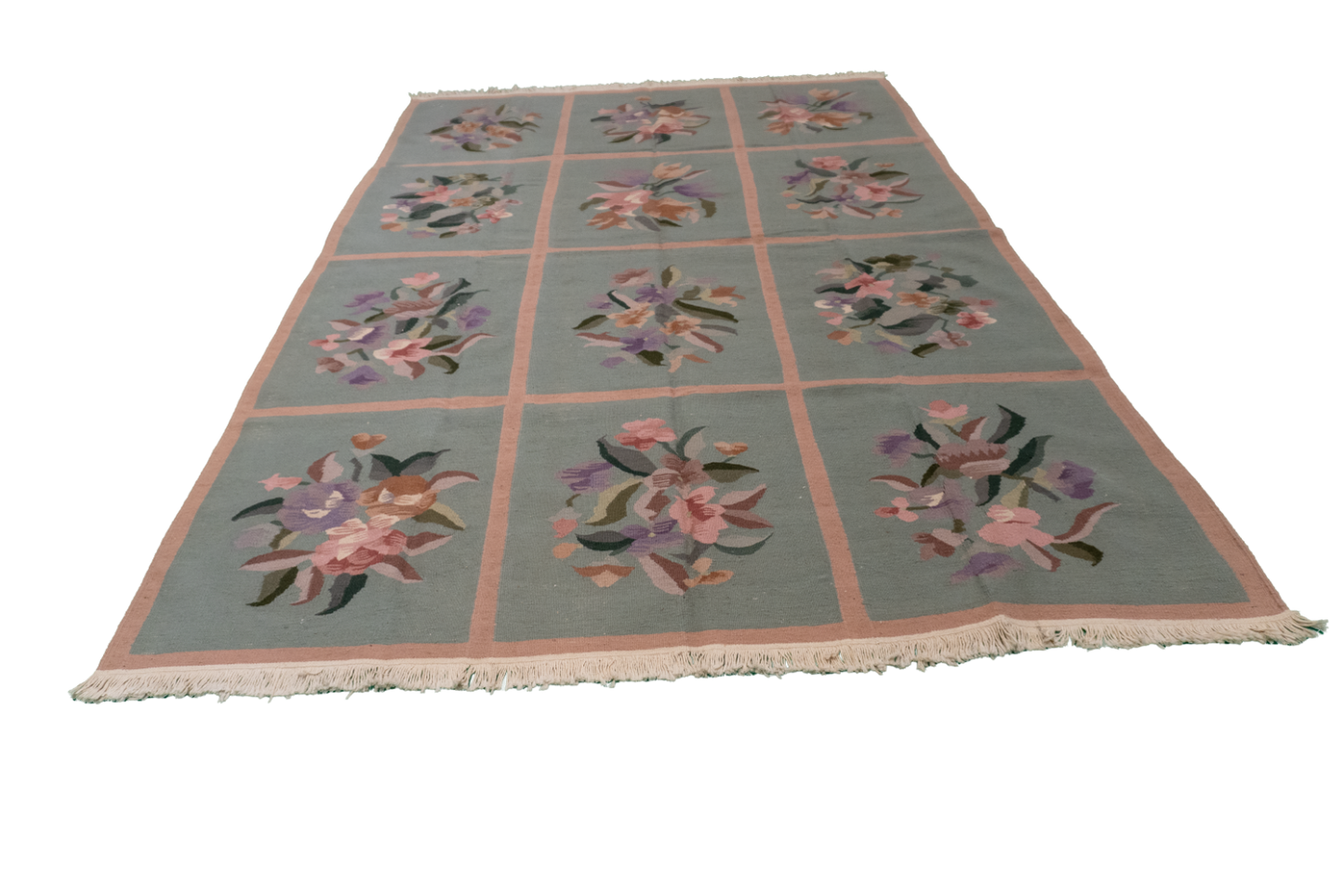 W 6 - L 8.11 - Kilim Wool All Over Rectangle - Finest Hand-Made Quality Wool - 19306