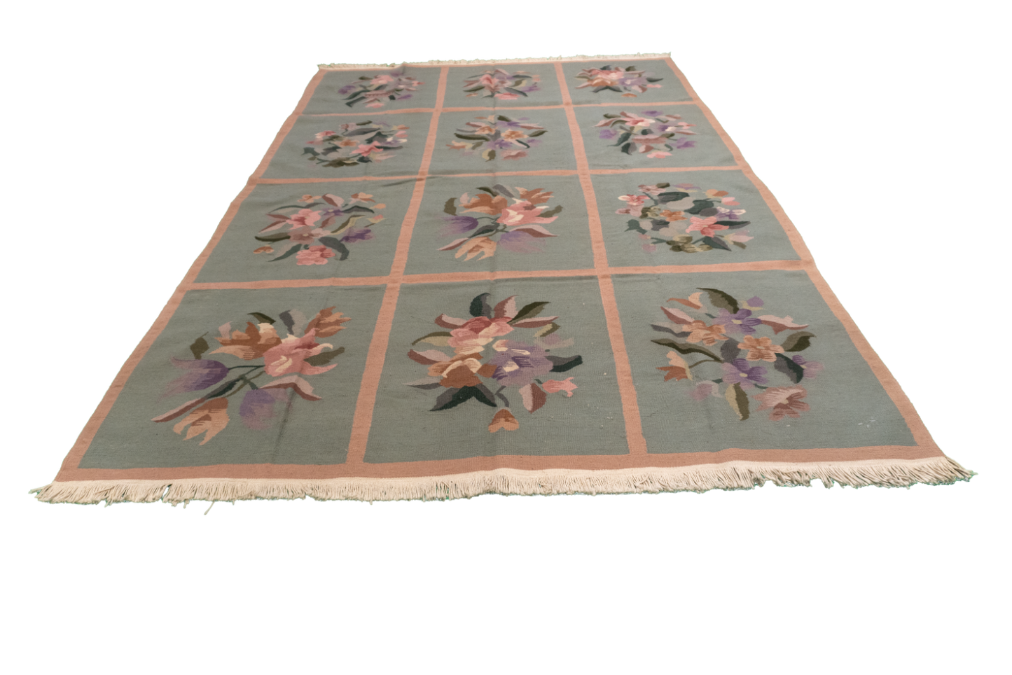 W 6 - L 8.11 - Kilim Wool All Over Rectangle - Finest Hand-Made Quality Wool - 19306