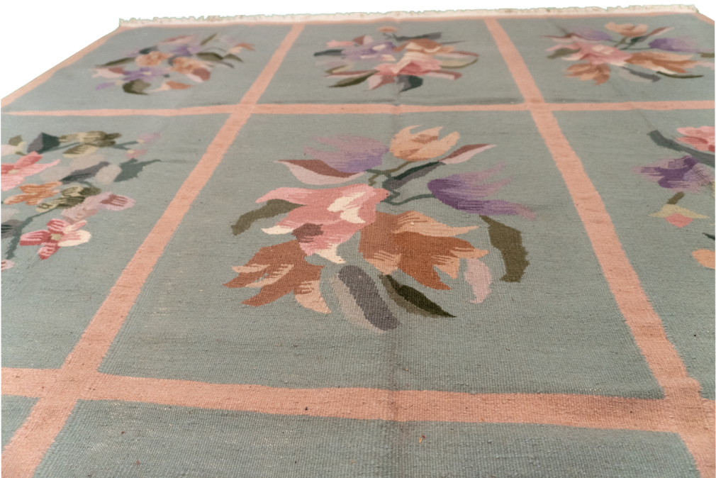 W 6 - L 8.11 - Kilim Wool All Over Rectangle - Finest Hand-Made Quality Wool - 19306