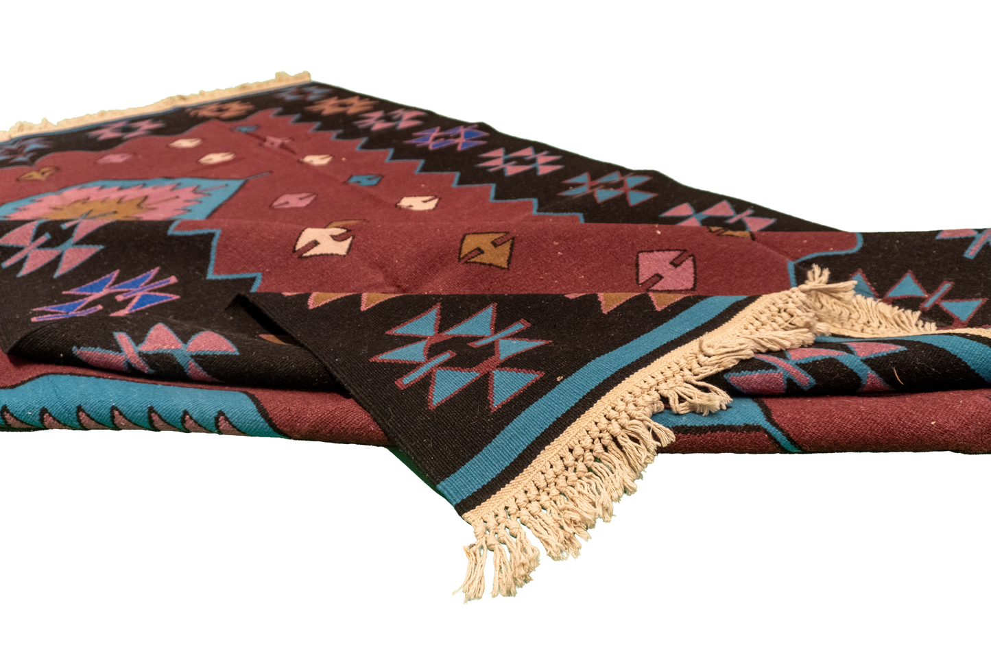 W 5.2 L 8 Kilim 100% Wool Hand-Woven All-Over Design - 19315