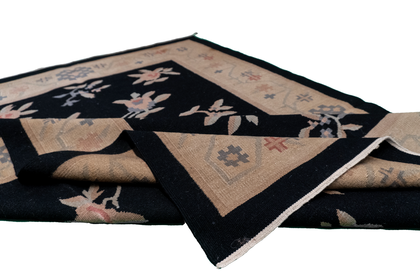 W 4.1 L 6 Kilim 100% Wool Hand-Woven All-Over Design - 19329