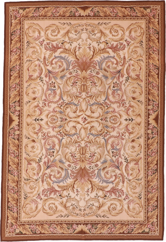 W 5.11 L 8.9 Needle Point 100% Wool Hand-Woven All-Over Design - 19966