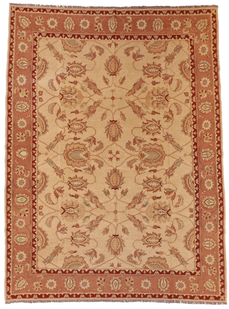 W 8.10 L 12 Sumak 100% Wool Hand-Woven All-Over Design - 20320