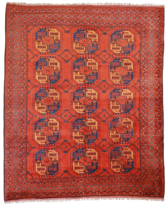 8x10 - Turkaman Wool All Over Rectangle - Hand Knotted Rug — 20337