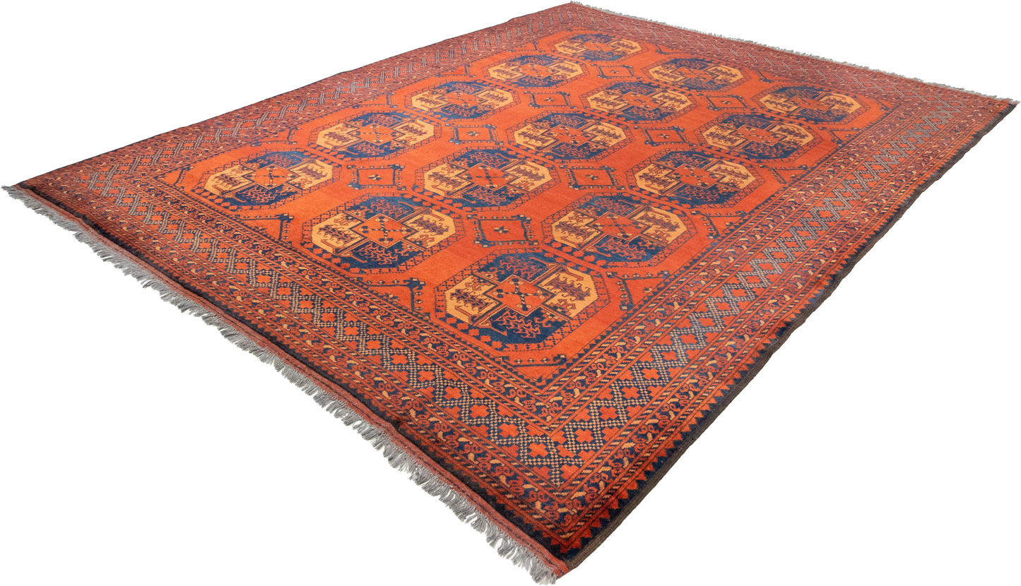 W 8.4 L 9.10 Turkaman 100% Wool Hand-Woven All-Over Design - 20337
