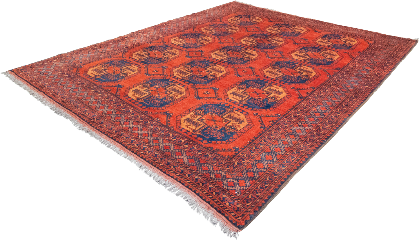 W 8.4 L 9.10 Turkaman 100% Wool Hand-Woven All-Over Design - 20337