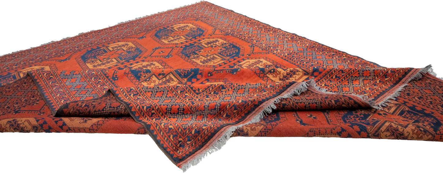 W 8.4 L 9.10 Turkaman 100% Wool Hand-Woven All-Over Design - 20337