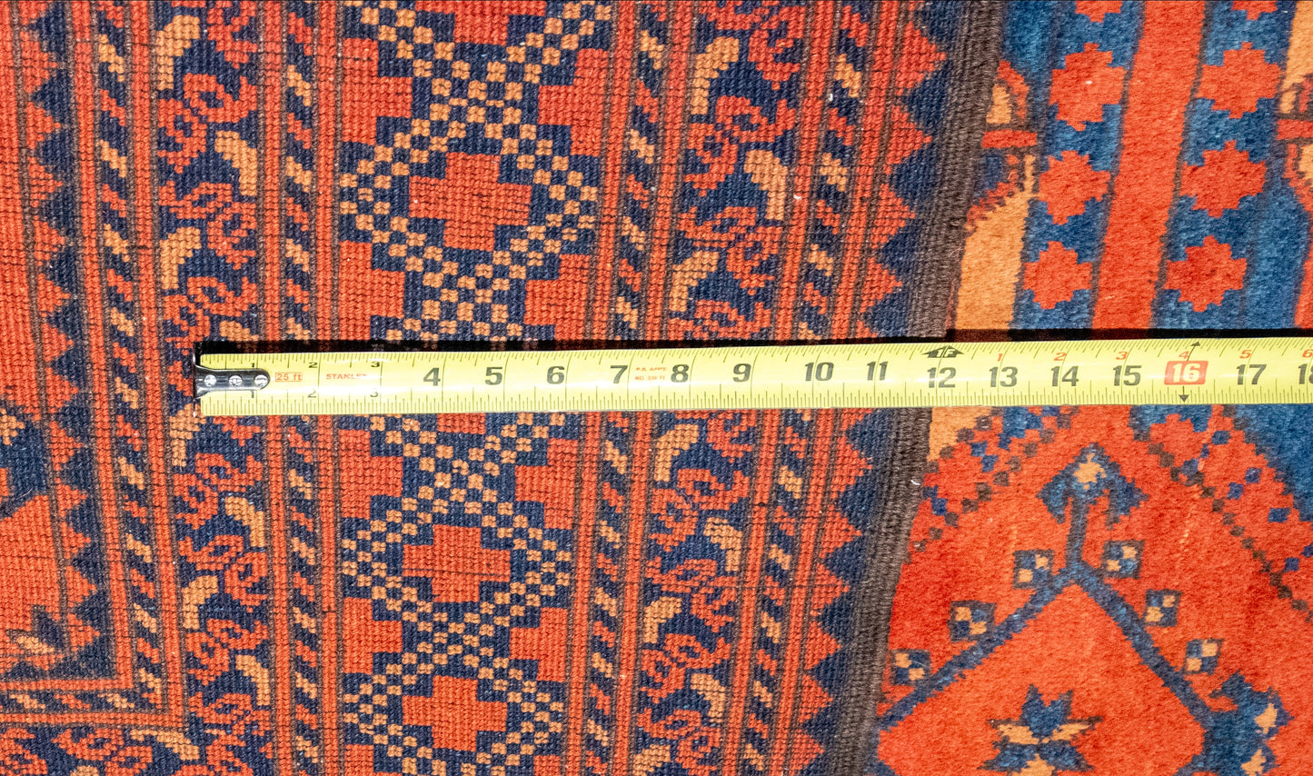 W 8.4 L 9.10 Turkaman 100% Wool Hand-Woven All-Over Design - 20337