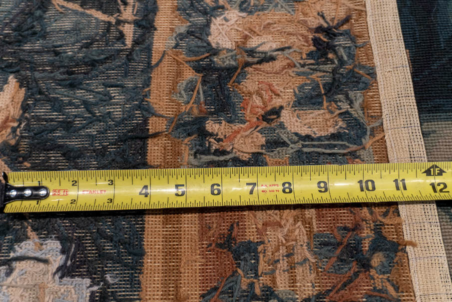 W 5.11 - L 9.3 - Needle Point Fine All Over Rectangle - Finest Hand-Made Quality Wool - 20358
