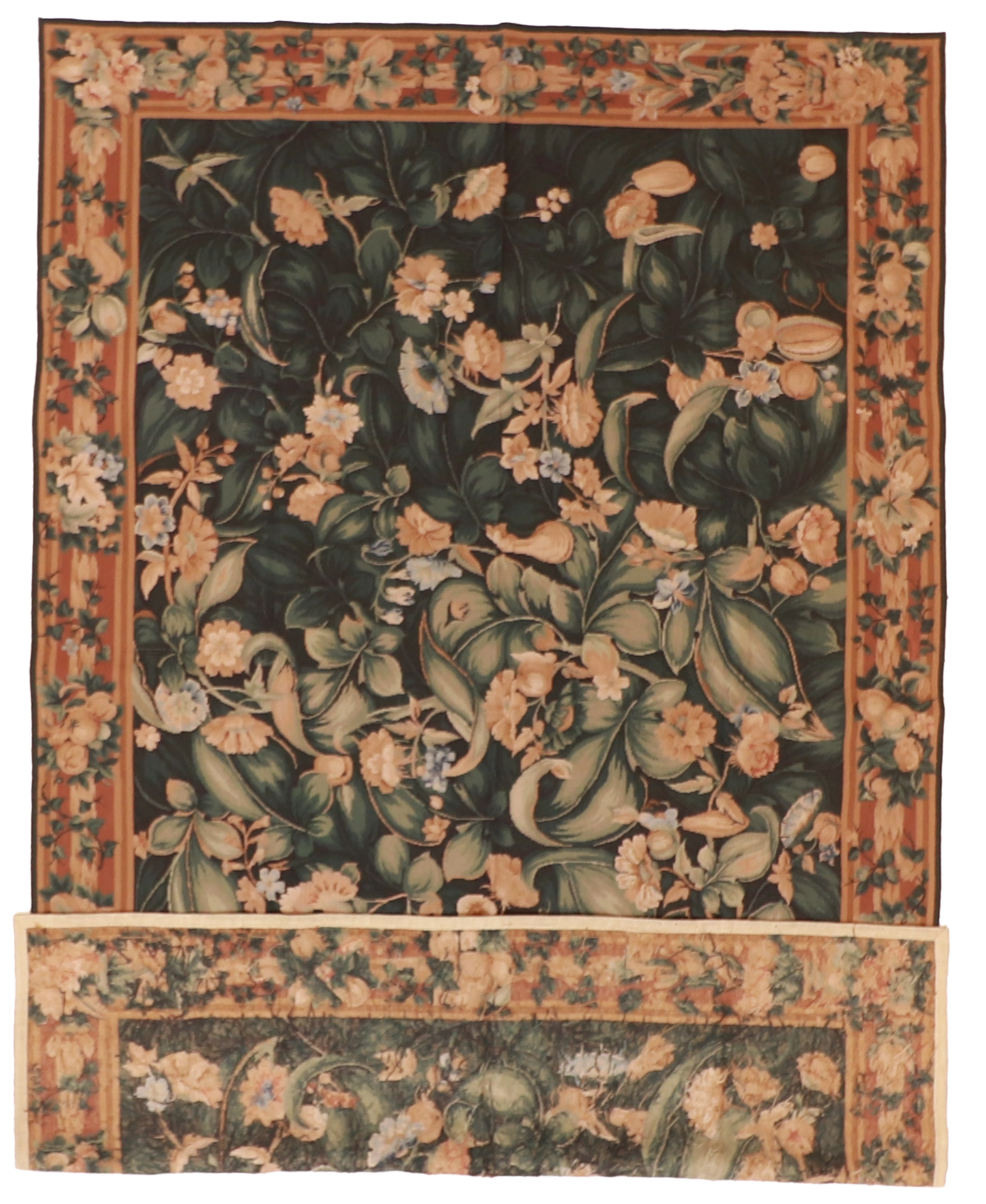 W 5.11 L 9.3 Needle Point 100% Wool Hand-Woven All-Over Design - 20358